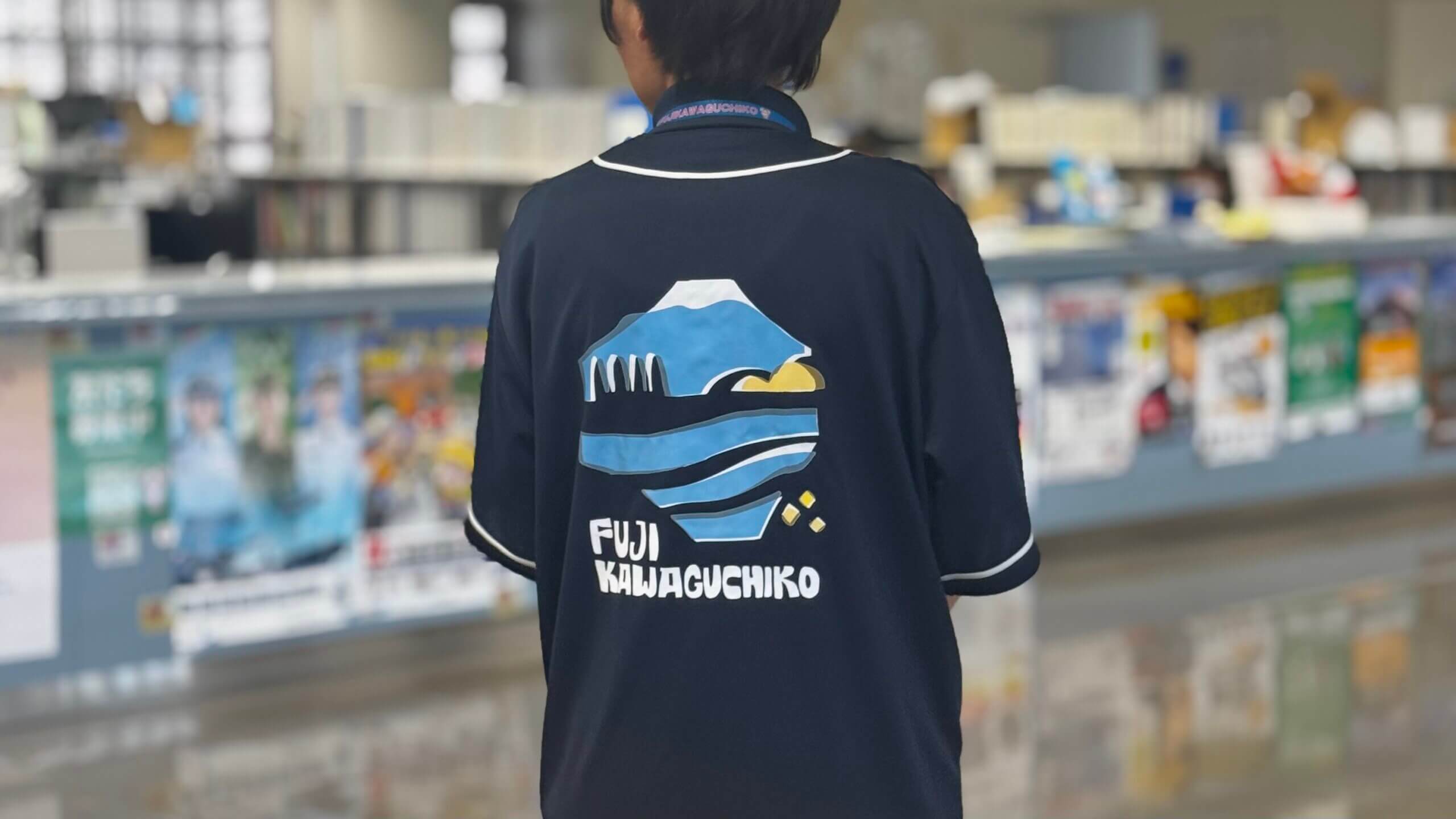 富士河口湖町イベント用ベースボールシャツ